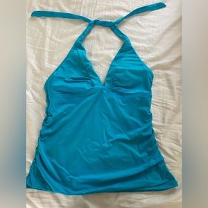 Athleta Shirrendipity Tankini Top, Aqua, LT